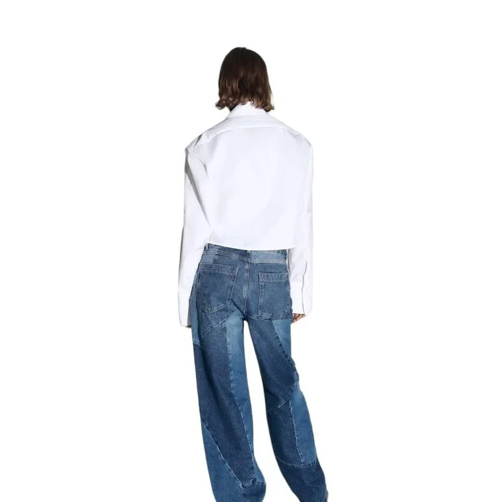 ZARA SHORT POPLIN SHIRT WHITE SIZE XS | 2265/411_4